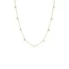 MARLYN SCHIFF GOLD PLATED NATURAL STONE BEADED NECKLACE GOLD PLATED/LAB