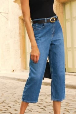 Mid Blue Denim Culotte Jeans 15 Mid Blue Denim Culotte Jeans -Classic Fashion Clothing Store 2a9d2cb074b68570c8d899d802b823fdcb10b9a5
