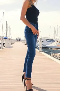 Dark Indigo Super Stretch Slim Leg Jeans -Classic Fashion Clothing Store 44cb59be6c02898325b4cd821149c0c18d9315f1