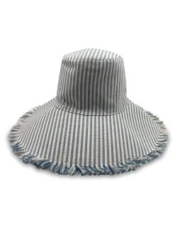 Hat Attack Canvas Packable Hat NAVY STRIPE