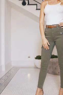 Khaki Green Zip Detail Cargo Skinny Jeans 13 Khaki Green Zip Detail Cargo Skinny Jeans -Classic Fashion Clothing Store 64f9bca67fcfa76268814f985774918acd419fa2