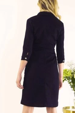 Black Zip Front Denim Dress With Pockets -Classic Fashion Clothing Store 67e6997fdf915f67c9f9077c9a0f0a6fcefc3108