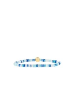 MARLYN SCHIFF NATURAL STONE DISC BRACELET OCEAN