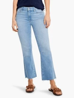 Paige - Collette Crop Flare W/ Raw Hem LIGHT WASH