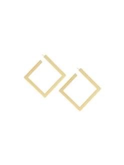 MARLYN SCHIFF LARGE OPEN SQUARE POST EARRINGS