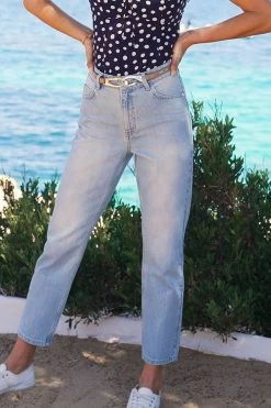 Light Wash Blue Straight Leg Jeans -Classic Fashion Clothing Store 8a6fcfe8464727e5f3bac94fe43c00e7f113adb0