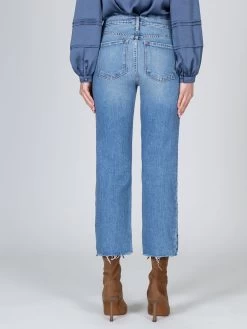 Black Orchid Brooklyn Straight Fray Jeans MEDIUM BLUE -Classic Fashion Clothing Store AA0B498C1417000PRODUCT 04