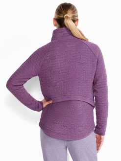 All Year Quilted Jacket PLUM -Classic Fashion Clothing Store ACTF231060PLMPRODUCT 03