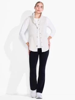 Fleece Knit Vest ALABASTER 9 Fleece Knit Vest ALABASTER -Classic Fashion Clothing Store ACTF238090ALBPRODUCT 01