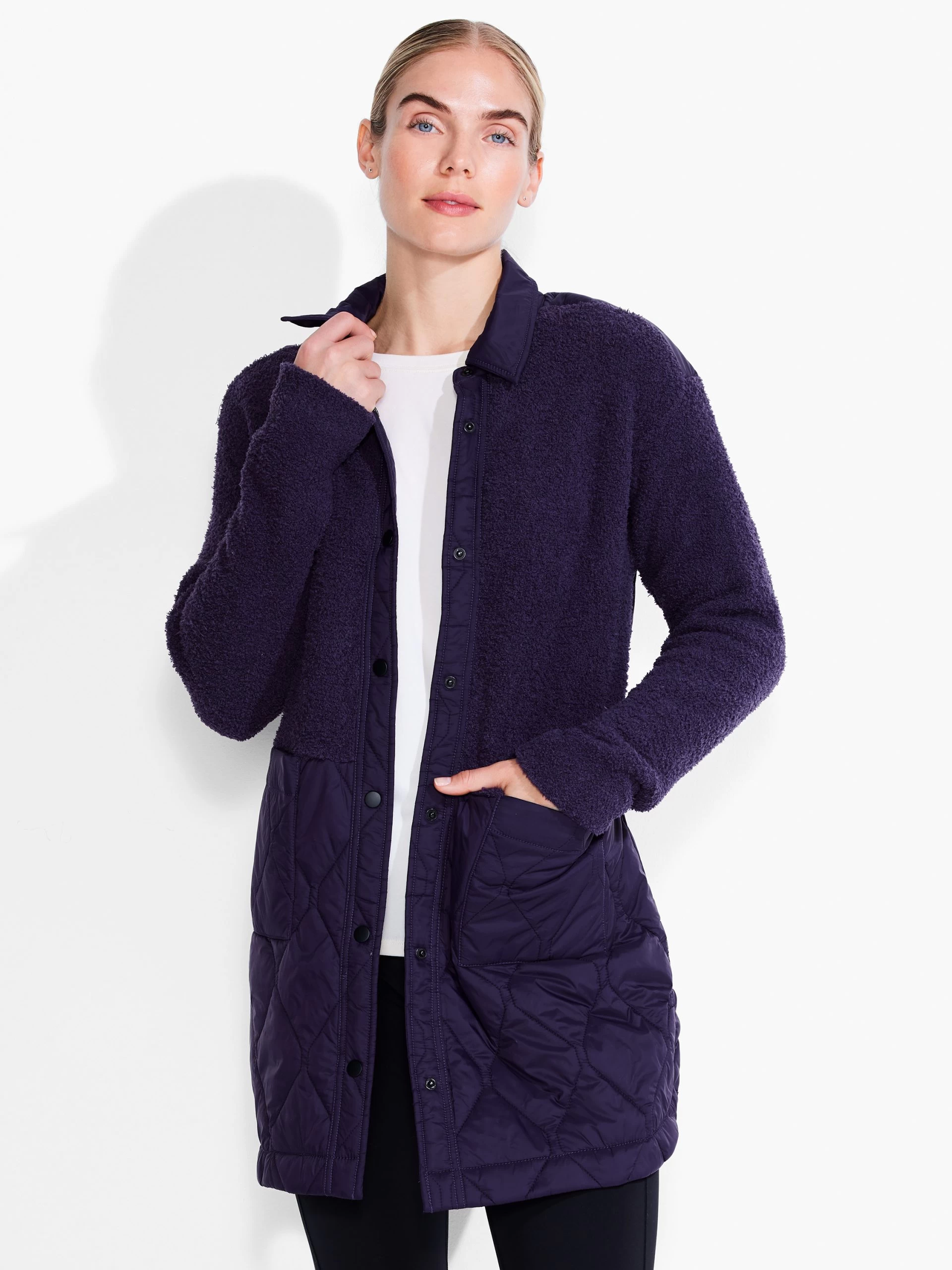 Quilted Mix Media Coat 3 Quilted Mix Media Coat