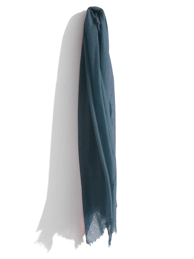 Meg Cohen Cashmere Whisper Featherweight Scarf DARK MID BLUE 3 Meg Cohen Cashmere Whisper Featherweight Scarf DARK MID BLUE