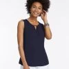 Easy Keyhole Top DARK INDIGO -Classic Fashion Clothing Store ALL1670DIDPRODUCT 01