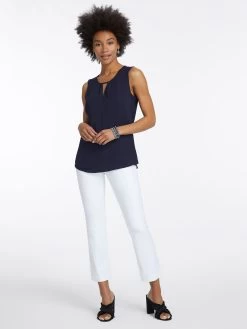 Easy Keyhole Top DARK INDIGO -Classic Fashion Clothing Store ALL1670DIDPRODUCT 04