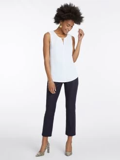 Easy Keyhole Top PAPER WHITE -Classic Fashion Clothing Store ALL1670PWHPRODUCT 04