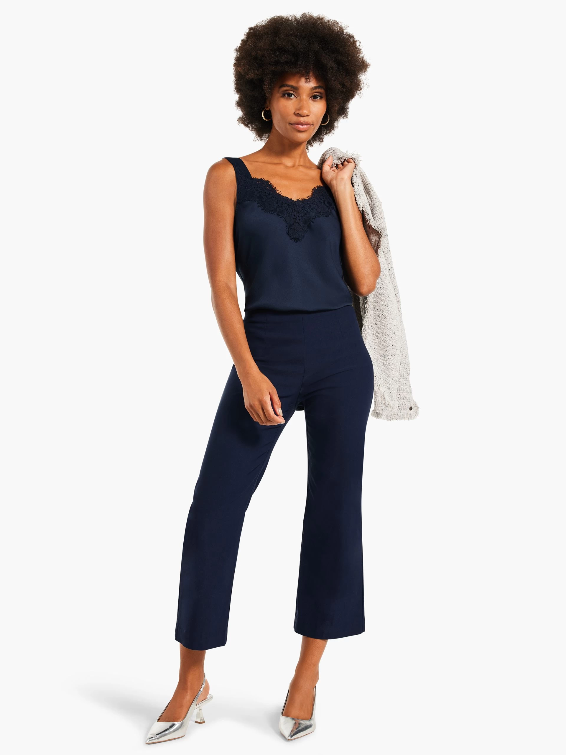 Polished Wonderstretch Wide-Leg Crop DARK INDIGO 4 Polished Wonderstretch Wide-Leg Crop DARK INDIGO - Image 2