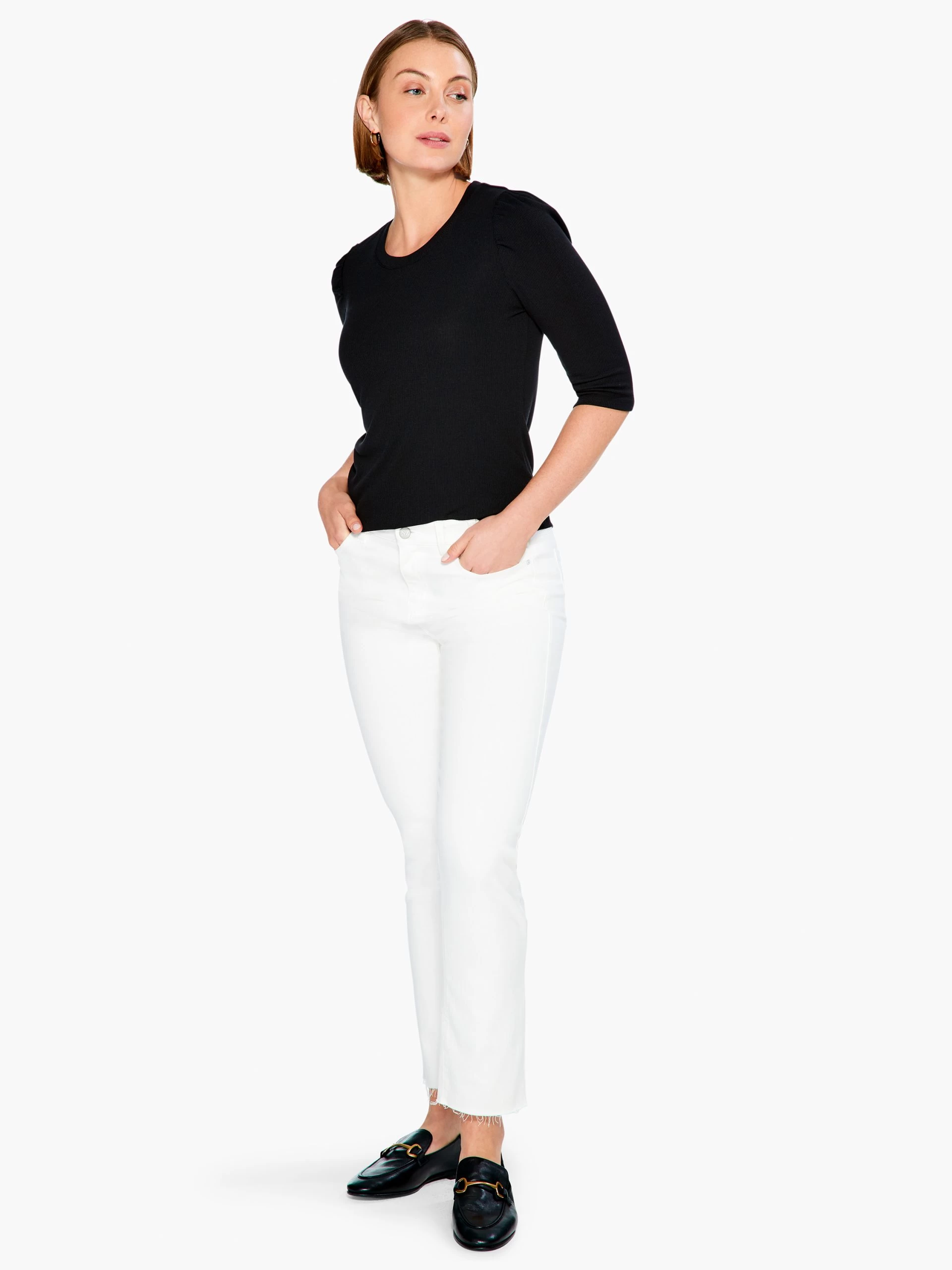 NZ Denim 28" Colored Mid Rise Straight Ankle Jeans PAPER WHITE 4 NZ Denim 28" Colored Mid Rise Straight Ankle Jeans PAPER WHITE - Image 2