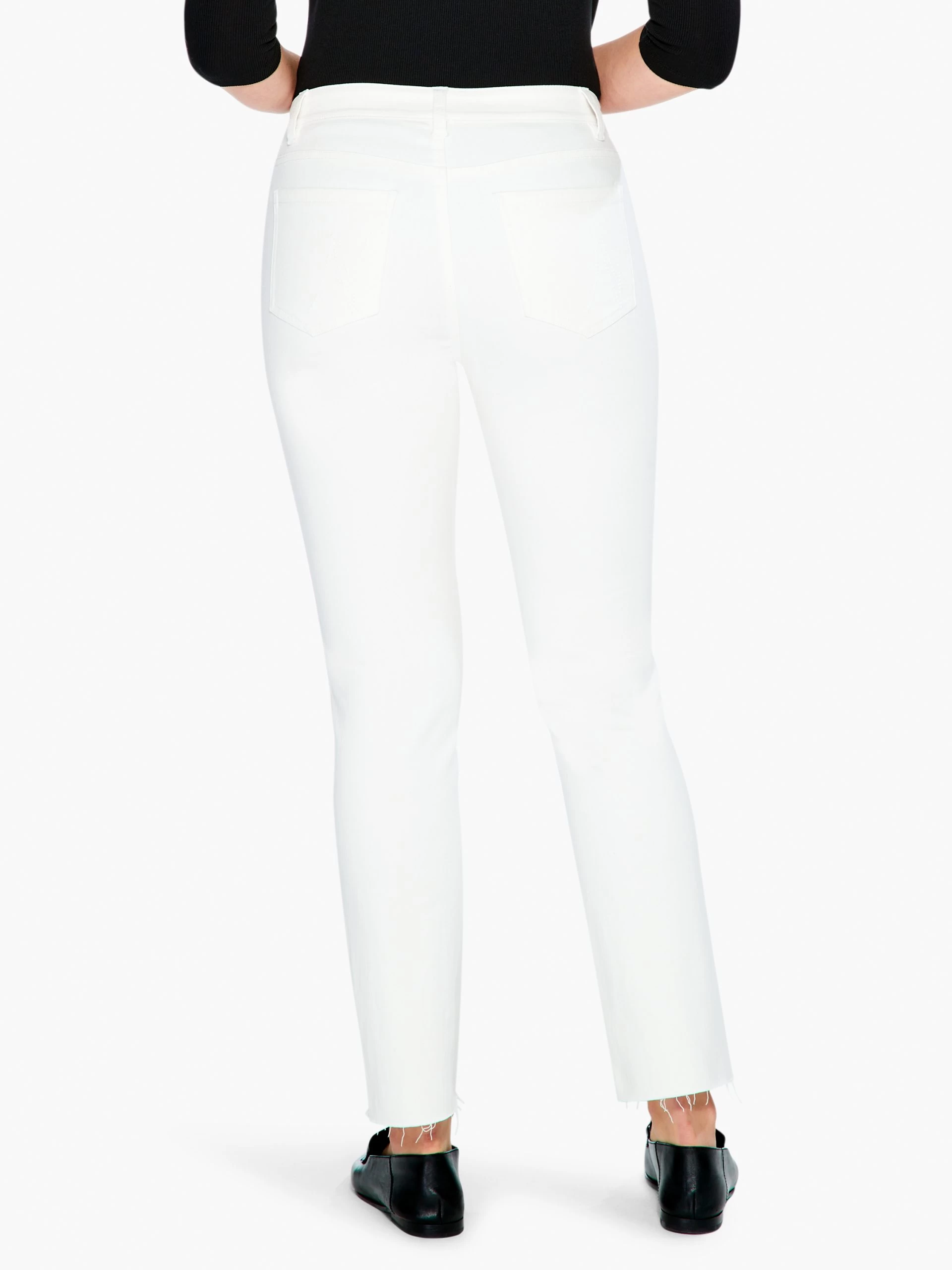 NZ Denim 28" Colored Mid Rise Straight Ankle Jeans PAPER WHITE 6 NZ Denim 28" Colored Mid Rise Straight Ankle Jeans PAPER WHITE - Image 4