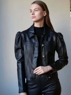 JKT NYC Ariel Burnished Leather 7 JKT NYC Ariel Burnished Leather -Classic Fashion Clothing Store B578D341C3A4BLKPRODUCT 03