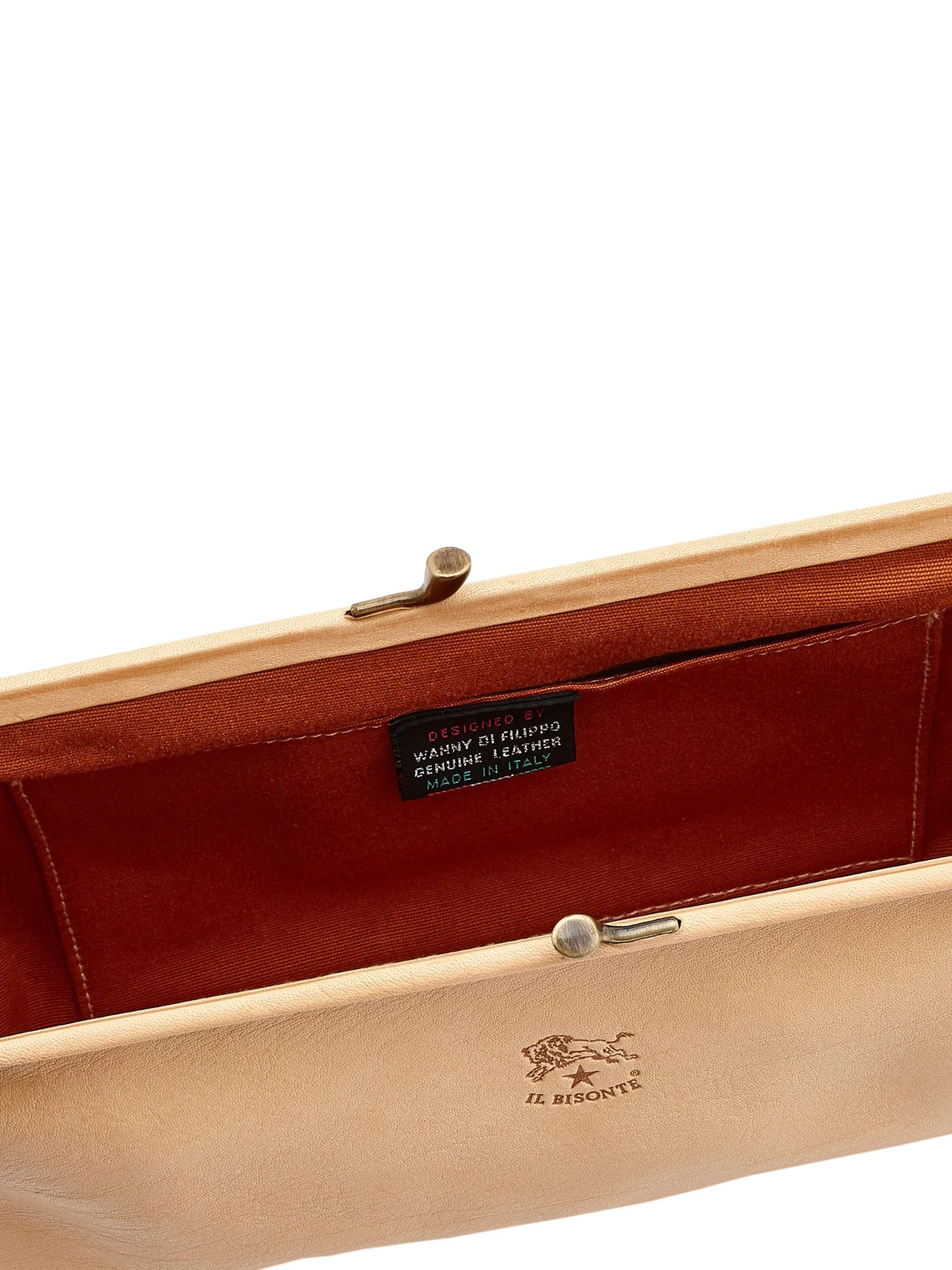 Il Bisonte - Small Snap Close Clutch NATURAL 5 Il Bisonte - Small Snap Close Clutch NATURAL - Image 3
