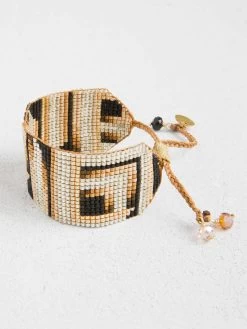 Mishky - Spicy Brown Mosaic Print Beaded Bracelet SPICY BROWN MIX