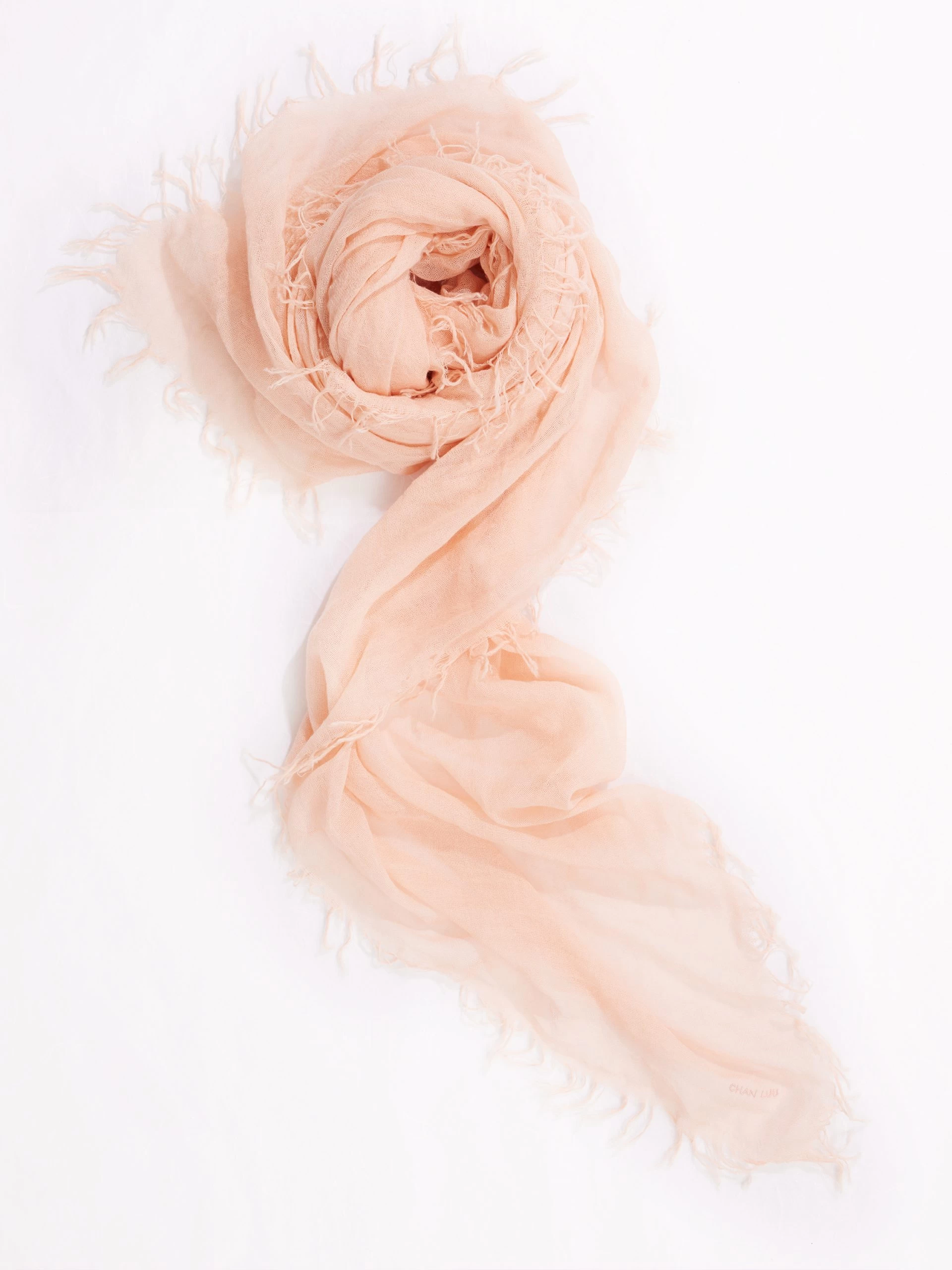 Chan Luu Solid Scarf With Fringe Edges 3 Chan Luu Solid Scarf With Fringe Edges