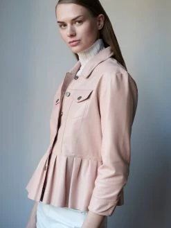 JKT Brie Burnished Leather With Peplum Hem -Classic Fashion Clothing Store C982F7487D32PTLPRODUCT 08