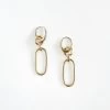 Paula Rosen - Paper Clip Overlay Earrings GOLD -Classic Fashion Clothing Store DRP earring