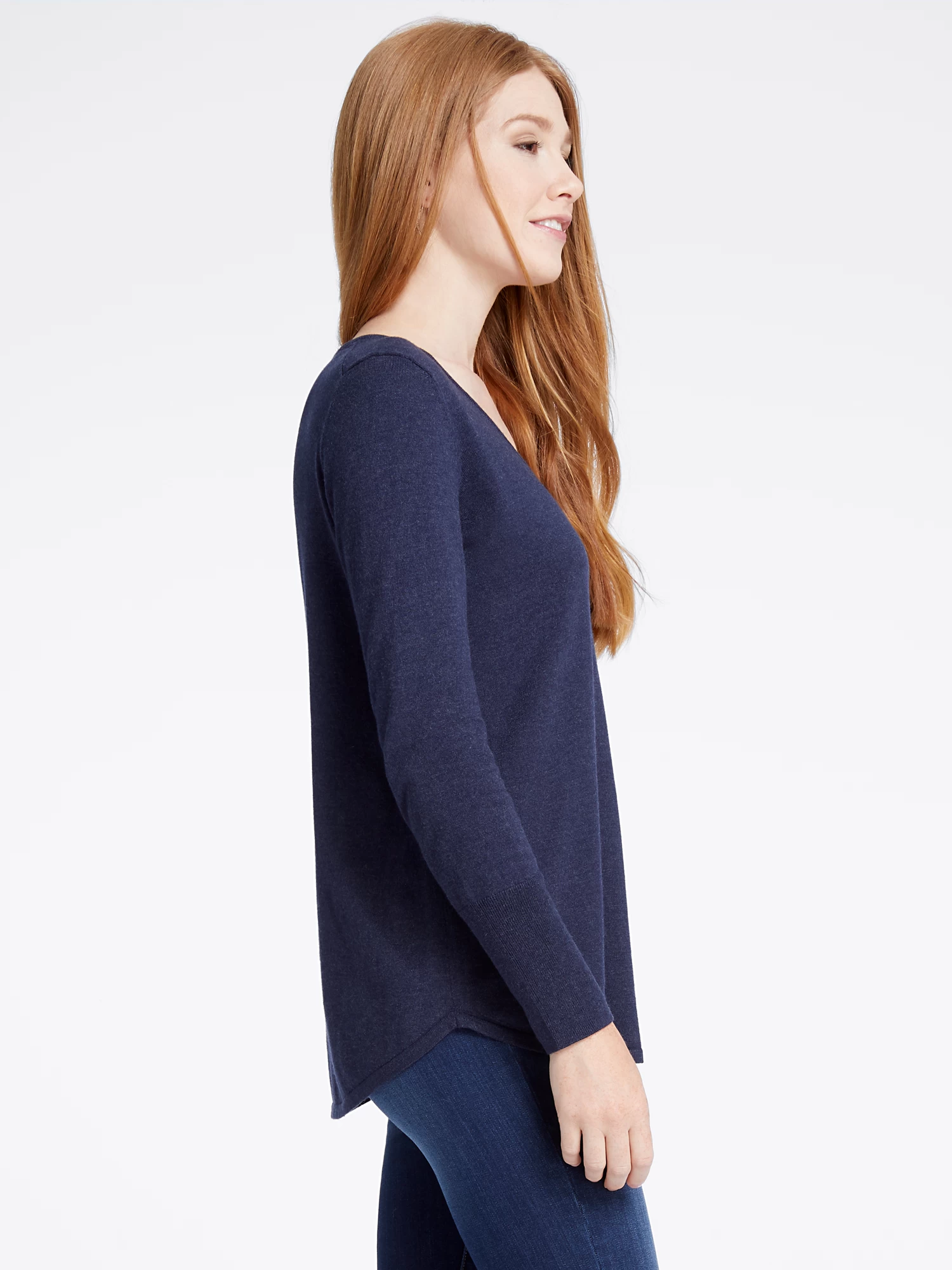 Vital V Neck Sweater DARK INDIGO 4 Vital V Neck Sweater DARK INDIGO - Image 2