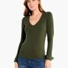 Perfect Rib Knit Cuffed Top BRIAR -Classic Fashion Clothing Store F231007BIAPRODUCT 01