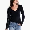 Perfect Rib Knit Cuffed Top -Classic Fashion Clothing Store F231007BLXPRODUCT 01