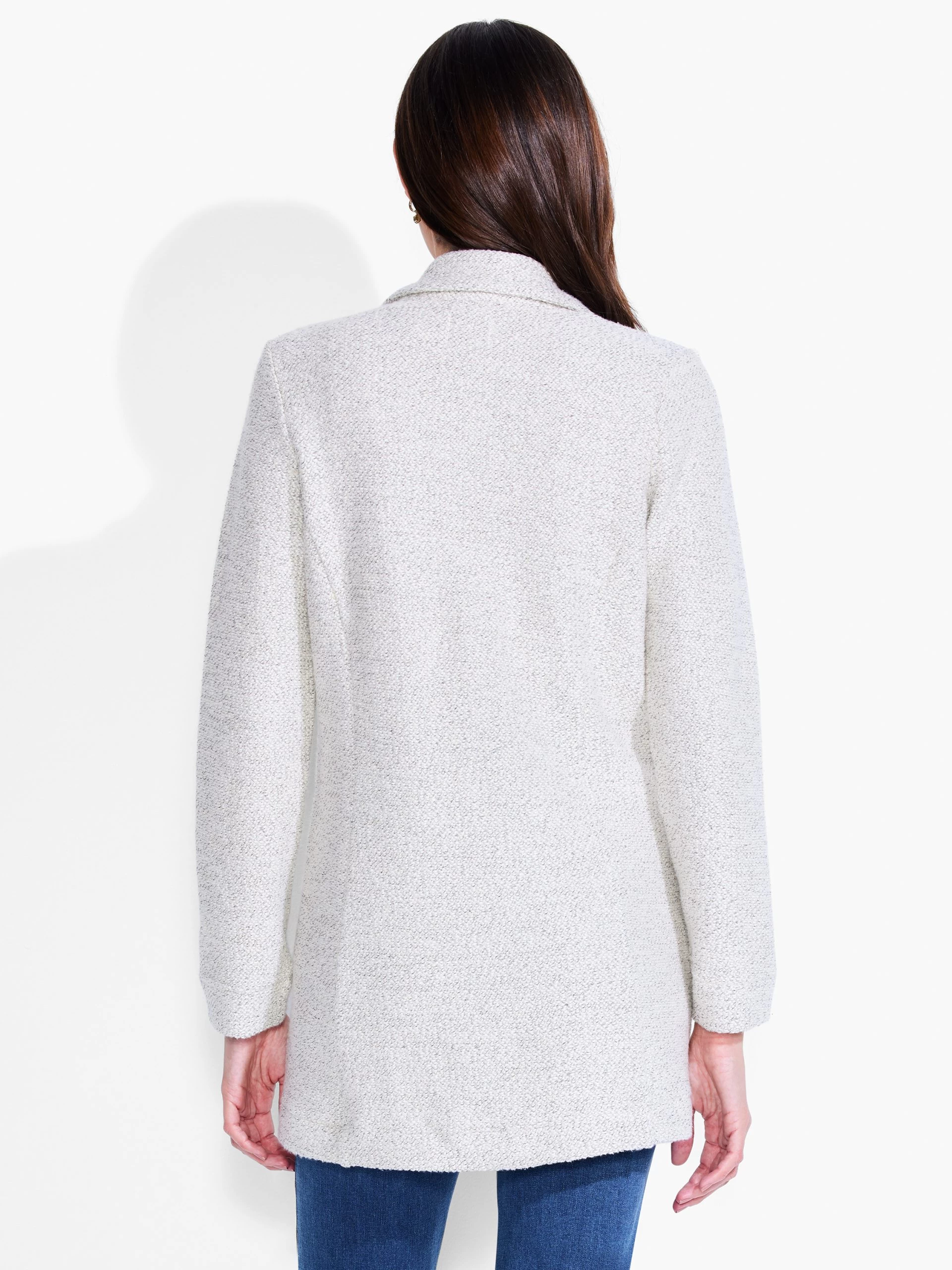 Easy Boucle Knit Blazer CREAM MIX 5 Easy Boucle Knit Blazer CREAM MIX - Image 3