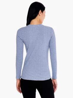 This Or That Striped Tee BLUE MULTI -Classic Fashion Clothing Store F231024BLTPRODUCT 03