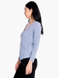 This Or That Striped Tee BLUE MULTI -Classic Fashion Clothing Store F231024BLTPRODUCT 04