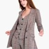 Sketched Plaid Knit Blazer NEUTRAL MULTI -Classic Fashion Clothing Store F231029NUMPRODUCT 04