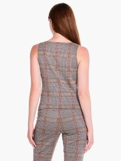 Sketched Plaid Knit Vest NEUTRAL MULTI -Classic Fashion Clothing Store F231033NUMPRODUCT 03