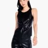 Faux Leather Twist Front Tank BLACK ONYX -Classic Fashion Clothing Store F231043BLXPRODUCT 01