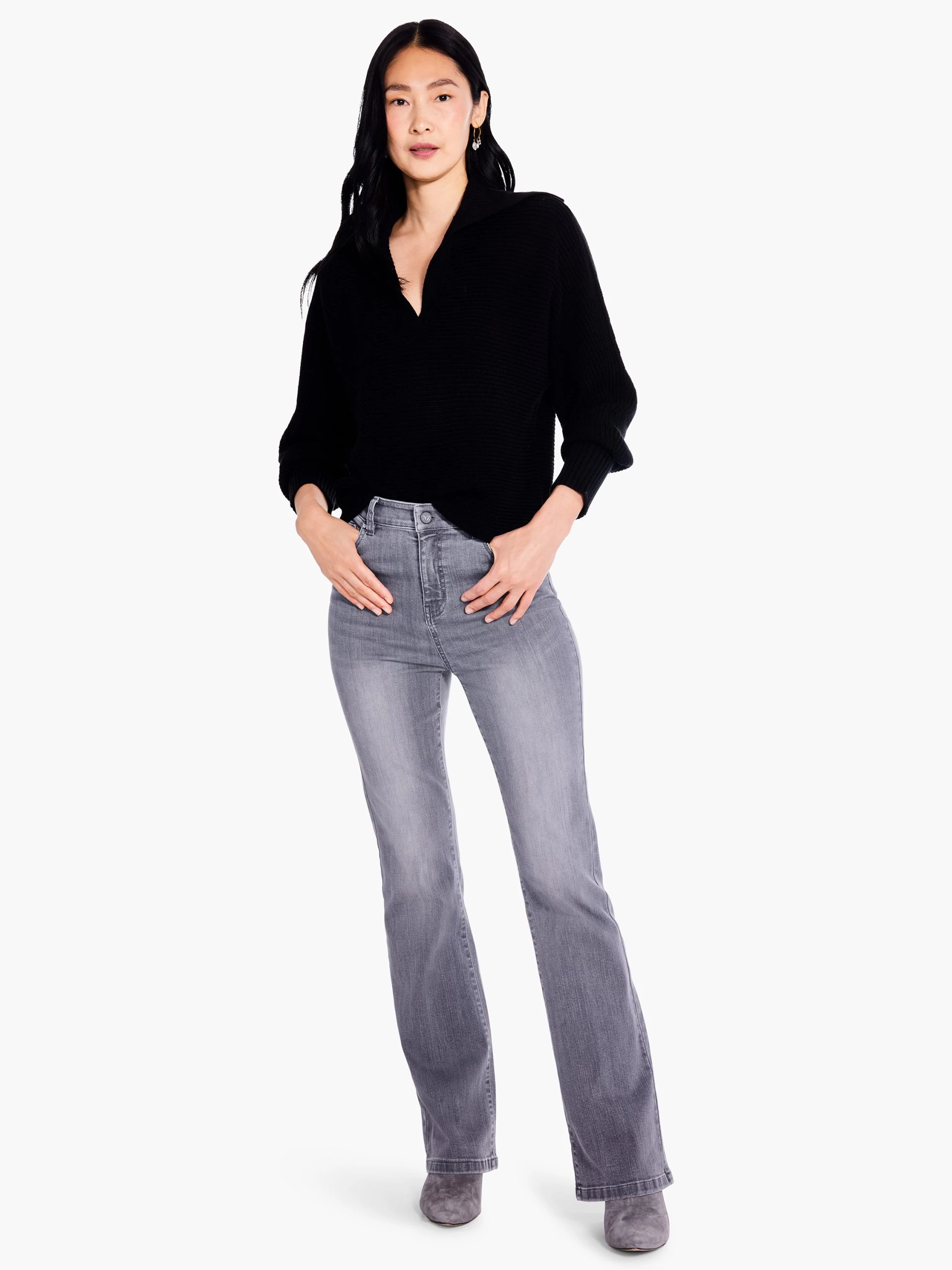 Drape Collar Shaker Sweater 4 Drape Collar Shaker Sweater - Image 2