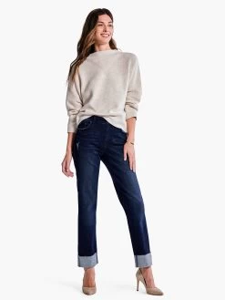 Shaker Knit Mock Sweater SANDSHELL -Classic Fashion Clothing Store F231116SSHPRODUCT 04