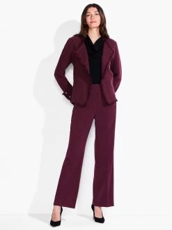 Fringe Mix Knit Jacket REDWOOD 9 Fringe Mix Knit Jacket REDWOOD -Classic Fashion Clothing Store F231133RDWPRODUCT 04