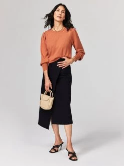 Femme Sleeve Sweater COPPER CREAM -Classic Fashion Clothing Store F231162CREPRODUCT 05