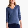 Waffle Stitch V-Neck Sweater