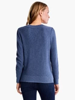 Waffle Stitch V-Neck Sweater -Classic Fashion Clothing Store F231168CFLPRODUCT 03