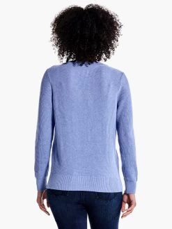 Waffle Stitch V-Neck Sweater IRIS -Classic Fashion Clothing Store F231168IRSPRODUCT 03