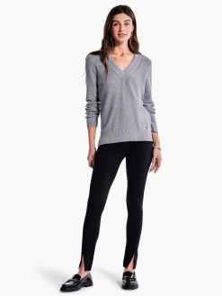 Waffle Stitch V-Neck Sweater MOONWALK -Classic Fashion Clothing Store F231168MKWPRODUCT 04