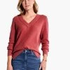 Waffle Stitch V-Neck Sweater SPICE -Classic Fashion Clothing Store F231168SPIPRODUCT 01