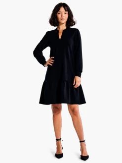 Tiered French Terry Dress BLACK ONYX -Classic Fashion Clothing Store F231212BLXPRODUCT 04