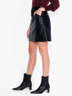 Faux Leather Slim Skirt BLACK ONYX -Classic Fashion Clothing Store F231339BLXPRODUCT 03
