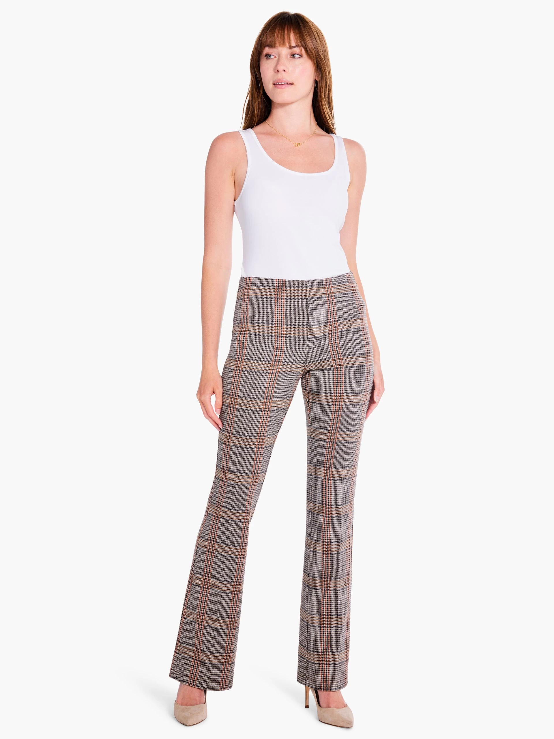 31" Sketched Plaid Bootcut Knit Pant NEUTRAL MULTI 8 31" Sketched Plaid Bootcut Knit Pant NEUTRAL MULTI - Image 6