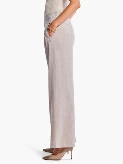 31" Bi-Stretch Twill Wide-Leg Pant BISCOTTI HEATHER -Classic Fashion Clothing Store F231801BHTPRODUCT 03