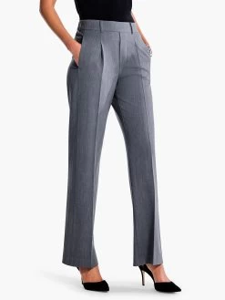 31" The Avenue Wide Leg Pleated Pant CHARCOAL -Classic Fashion Clothing Store F231826CHRPRODUCT 03